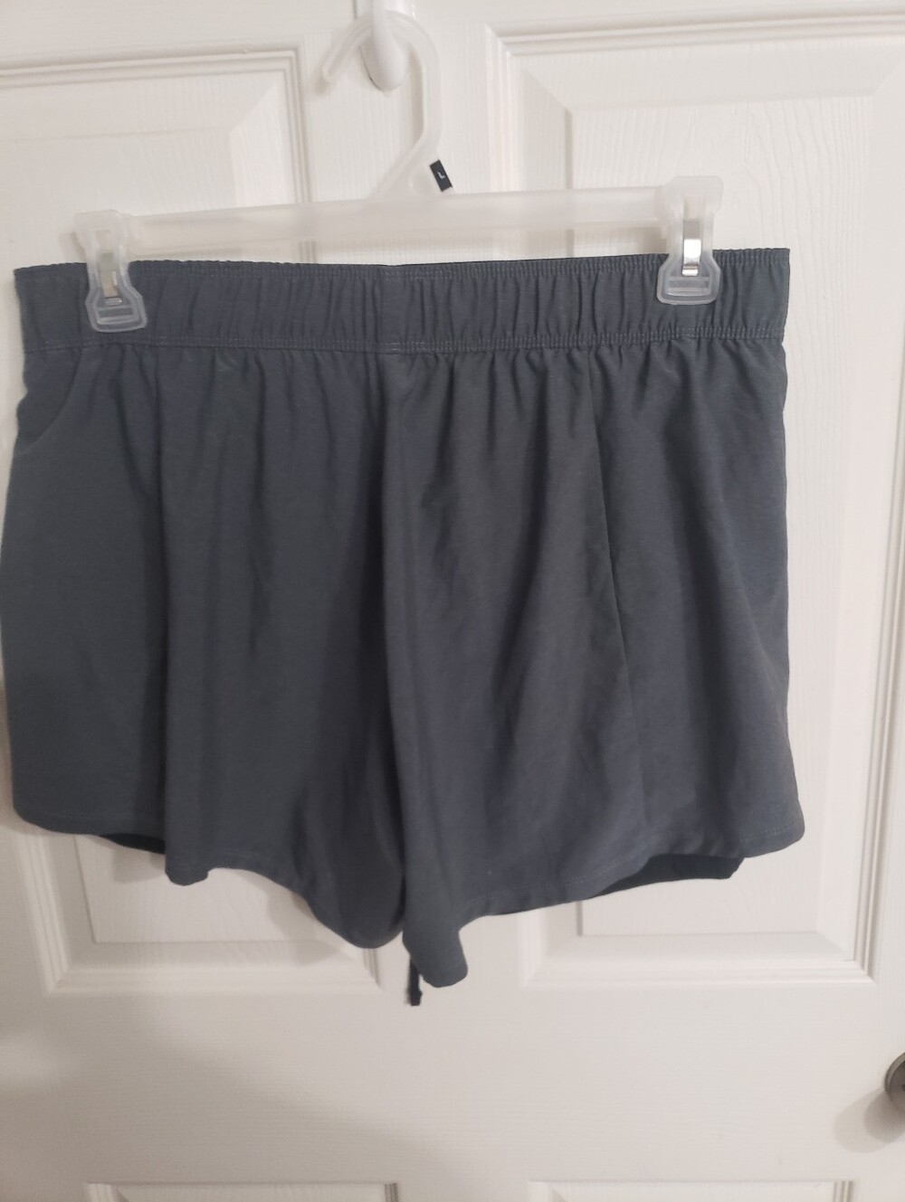 Nike Women's Dark Gray Layered Running Shorts - Picture 2 of 3